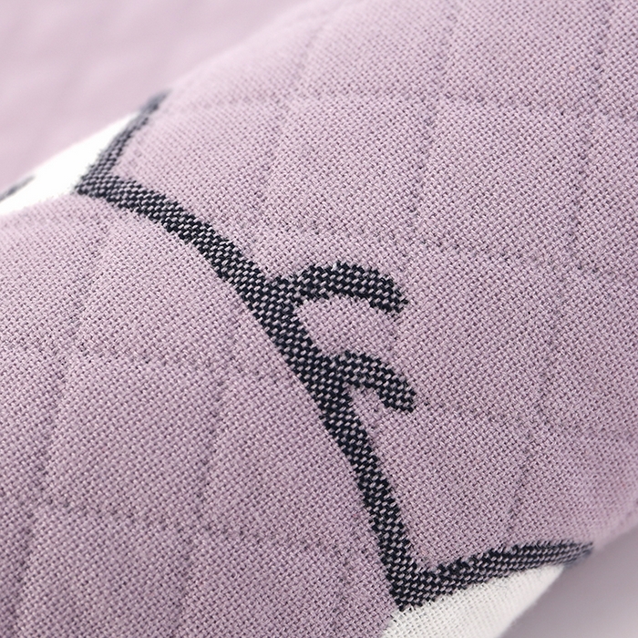 91家纺网 家纺一手货源 找家纺 娇兰毛巾 2025新款7A抗菌A类精梳棉多层枕巾（加绑带） 可爱熊紫 78*52cm/对