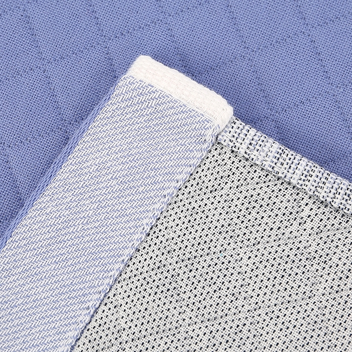 91家纺网 家纺一手货源 找家纺 娇兰毛巾 2025新款7A抗菌A类精梳棉多层枕巾（加绑带） 可爱熊蓝 78*52cm/对