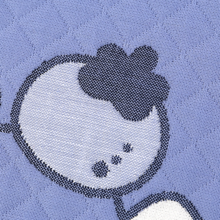 91家纺网 家纺一手货源 找家纺 娇兰毛巾 2025新款7A抗菌A类精梳棉多层枕巾（加绑带） 可爱熊蓝 78*52cm/对