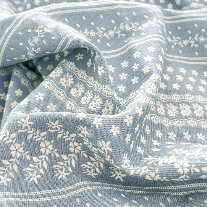 91家纺网 家纺一手货源 找家纺 2025新款全棉双层纱印花四件套（第二批）原野