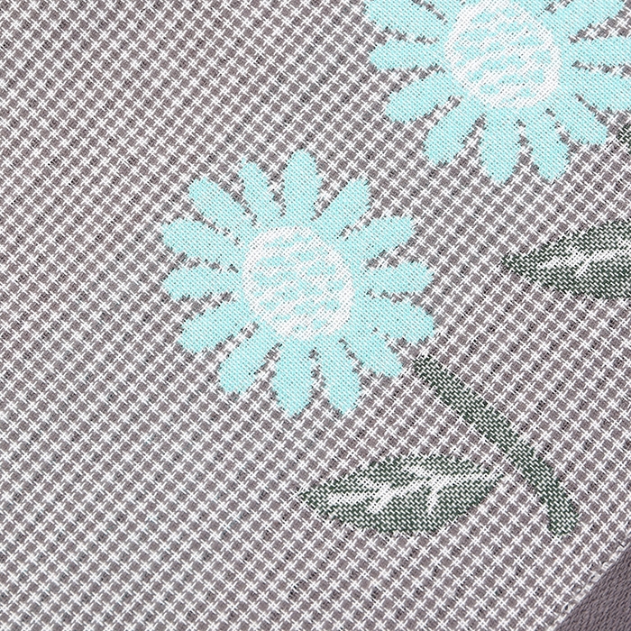 91家纺网 家纺一手货源 找家纺 娇兰毛巾 2025新款7A抗菌A类多层枕巾（加绑带） 太阳花灰 78*52cm/个