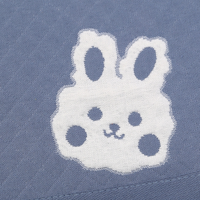 91家纺网 家纺一手货源 找家纺 娇兰毛巾 2025新款7A抗菌A类多层枕巾（加绑带） 顺利发财蓝 78*52cm/对