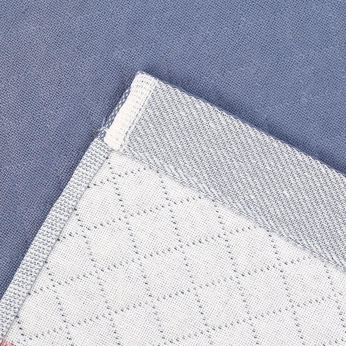 91家纺网 家纺一手货源 找家纺 娇兰毛巾 2025新款7A抗菌A类多层枕巾（加绑带） 顺利发财蓝 78*52cm/对