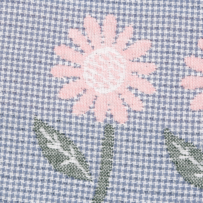 91家纺网 家纺一手货源 找家纺 娇兰毛巾 2025新款7A抗菌A类多层枕巾（加绑带） 太阳花蓝 78*52cm/对