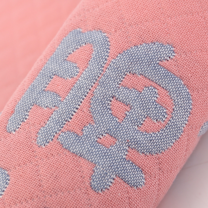 91家纺网 家纺一手货源 找家纺 娇兰毛巾 2025新款7A抗菌A类多层枕巾（加绑带） 顺利发财粉 78*52cm/对