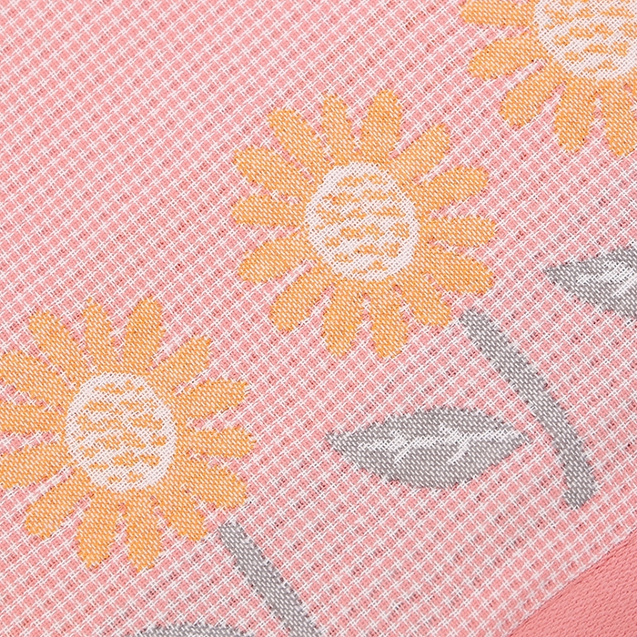 91家纺网 家纺一手货源 找家纺 娇兰毛巾 2025新款7A抗菌A类多层枕巾（加绑带） 太阳花粉 78*52cm/对