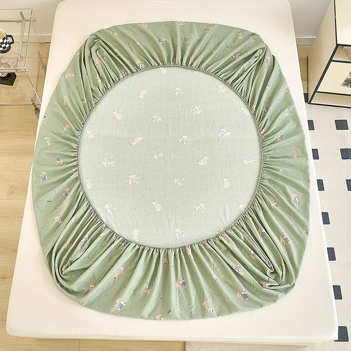 91家纺网 家纺一手货源 找家纺 （总）锦罗绣 2025新款全棉双层纱印花系列单床笠