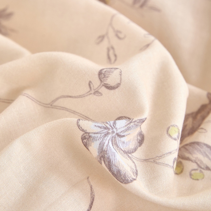 91家纺网 家纺一手货源 找家纺 锦罗绣 2025新款全棉双层纱印花系列单床笠 清新碎花