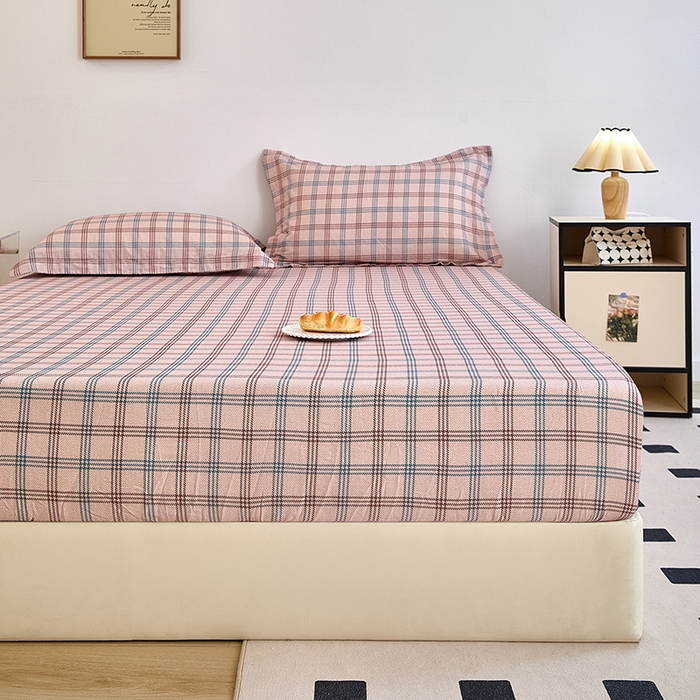 91家纺网 家纺一手货源 找家纺 锦罗绣 2025新款全棉双层纱印花系列单床笠 格调王