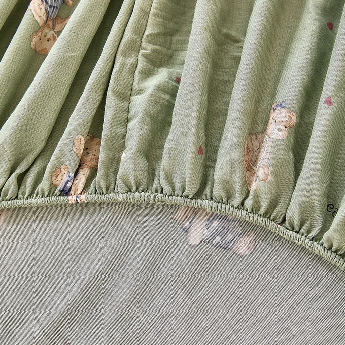 91家纺网 家纺一手货源 找家纺 （总）锦罗绣 2025新款全棉双层纱印花系列单床笠