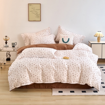 91家纺网 家纺一手货源 找家纺 （总）2025新款全棉双层纱印花四件套（第二批）