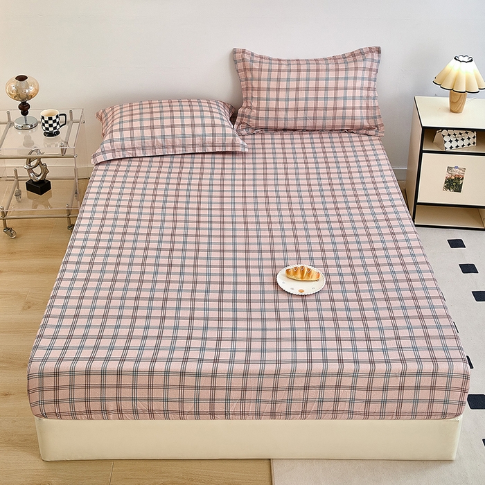 91家纺网 家纺一手货源 找家纺 锦罗绣 2025新款全棉双层纱印花系列单床笠 格调王