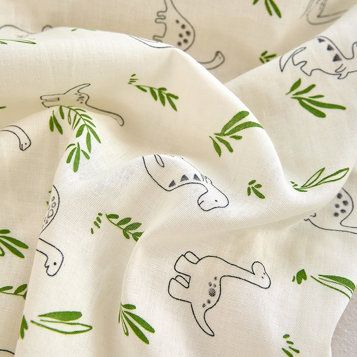 91家纺网 家纺一手货源 找家纺 锦罗绣 2025新款全棉双层纱印花系列单床笠 迷你龙