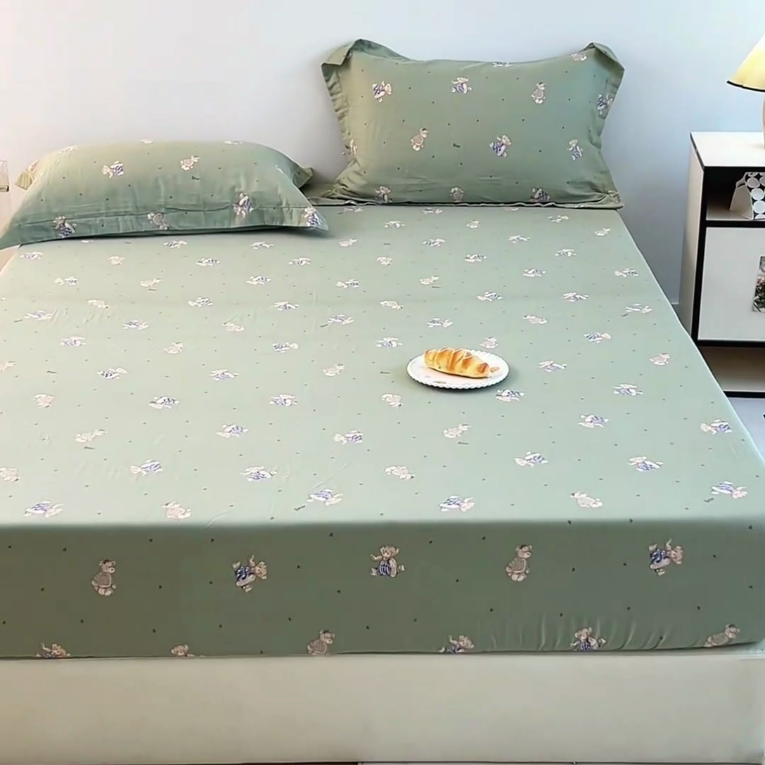 91家纺网 家纺一手货源 找家纺 （总）锦罗绣 2025新款全棉双层纱印花系列单床笠