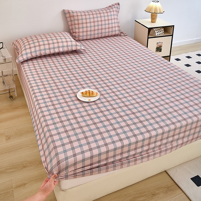 91家纺网 家纺一手货源 找家纺 锦罗绣 2025新款全棉双层纱印花系列单床笠 格调王