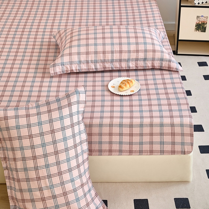 91家纺网 家纺一手货源 找家纺 锦罗绣 2025新款全棉双层纱印花系列单床笠 格调王