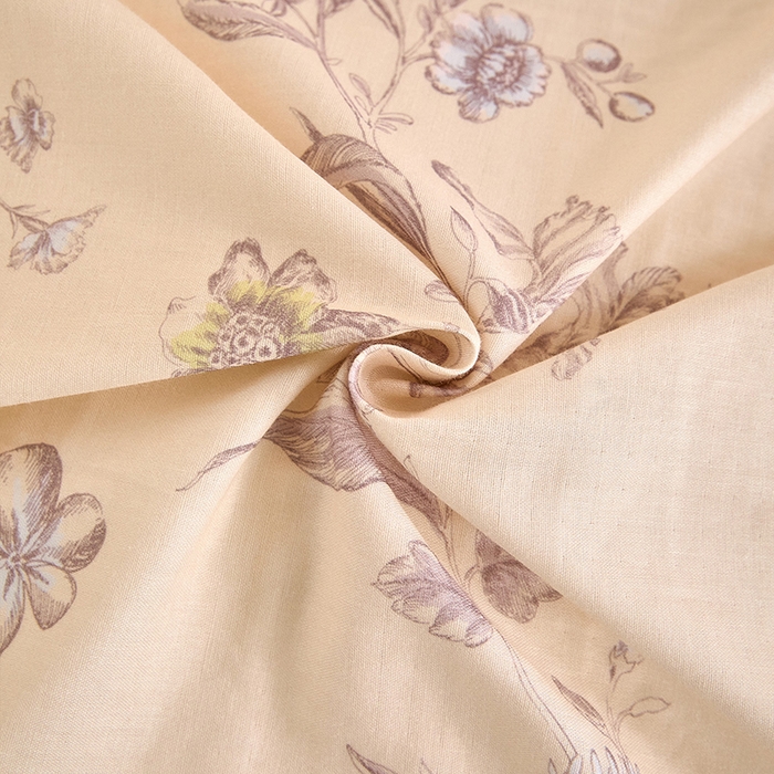 91家纺网 家纺一手货源 找家纺 2025新款全棉双层纱印花四件套（第二批）清新碎花