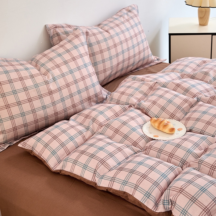 91家纺网 家纺一手货源 找家纺 2025新款全棉双层纱印花四件套（第二批）格调王