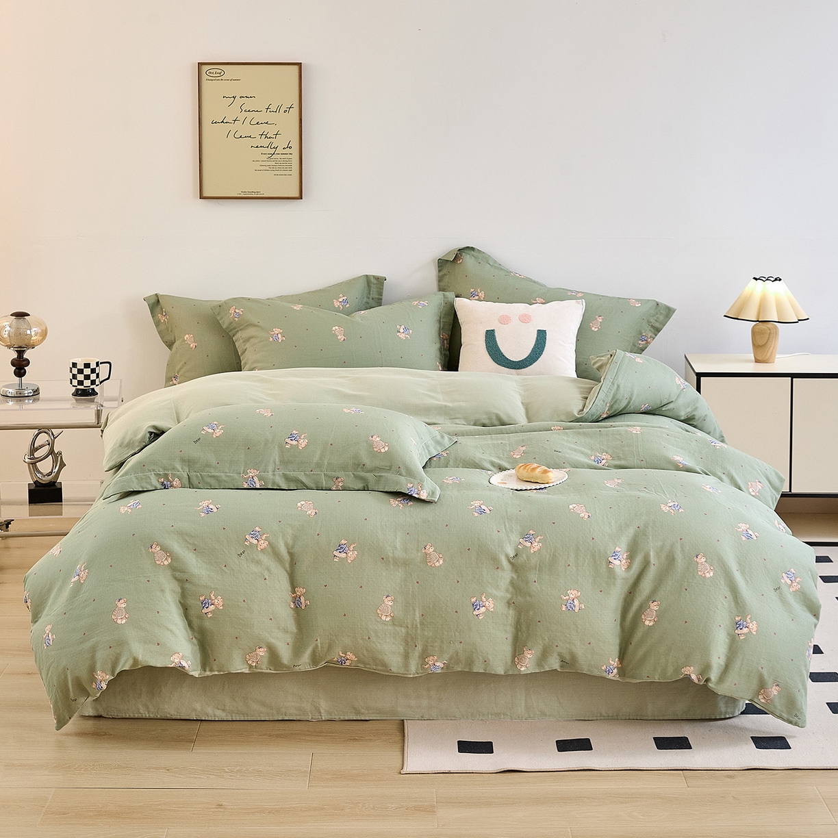 91家纺网 家纺一手货源 找家纺 （总）2025新款全棉双层纱印花四件套（第二批）