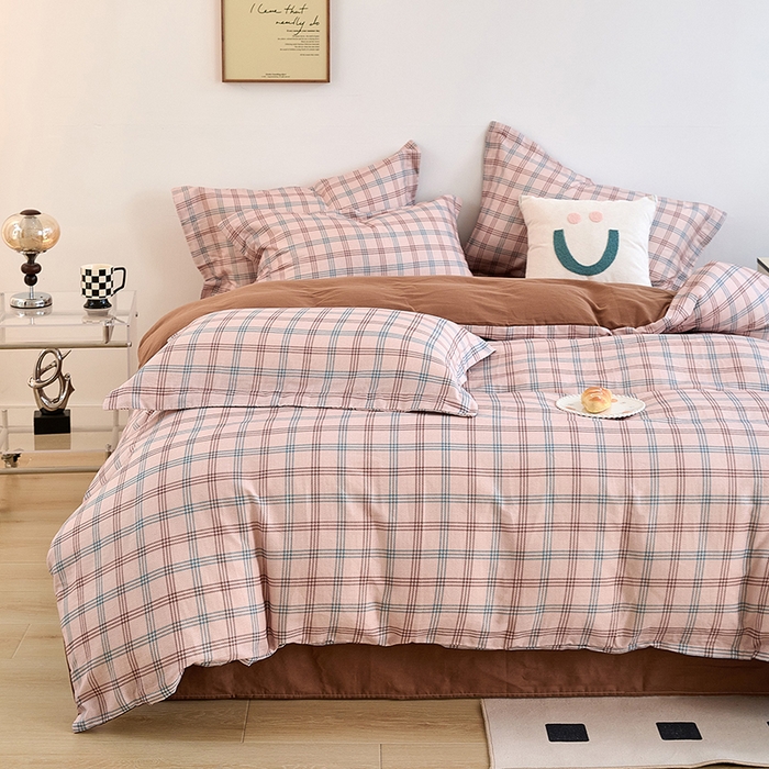 91家纺网 家纺一手货源 找家纺 2025新款全棉双层纱印花四件套（第二批）格调王