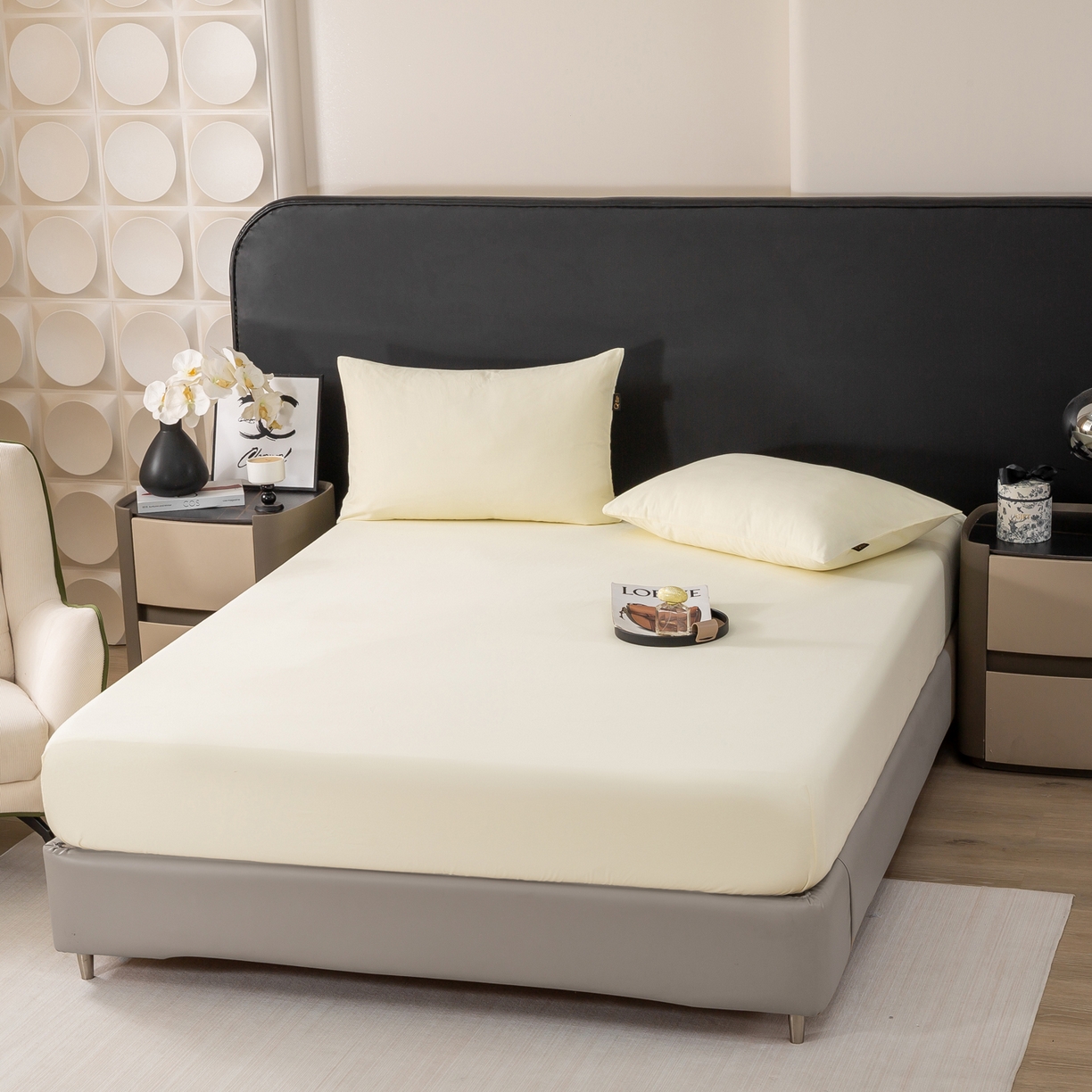 91家纺网 家纺一手货源 找家纺 （总）沃尔居 2025新款全棉磨毛床笠纯棉加厚防尘罩全包围床笠床笠单件单床笠跨境四季通用