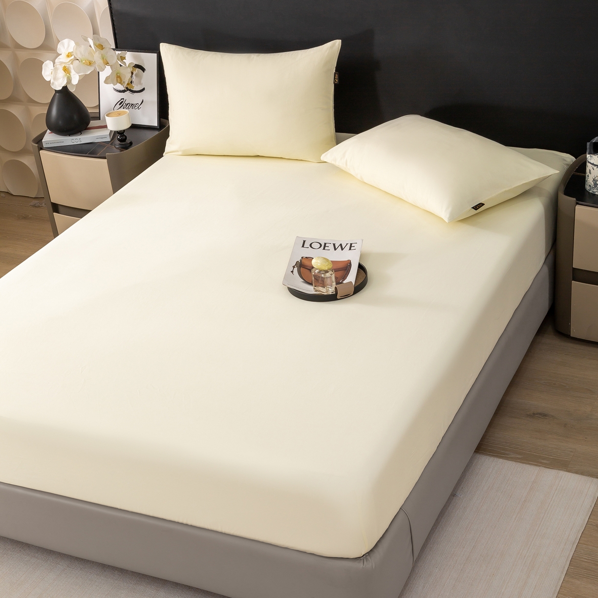 91家纺网 家纺一手货源 找家纺 （总）沃尔居 2025新款全棉磨毛床笠纯棉加厚防尘罩全包围床笠床笠单件单床笠跨境四季通用