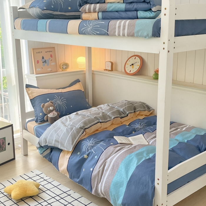 91家纺网 家纺一手货源 找家纺 （总）莱通家纺 2024新款12868印花学生宿舍三件套被芯六件套（有买家秀找商家）