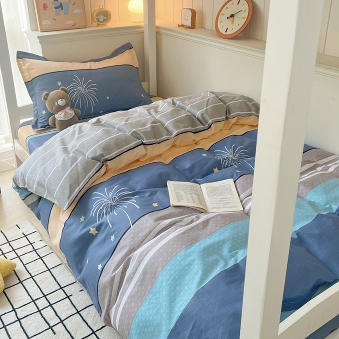 91家纺网 家纺一手货源 找家纺 （总）莱通家纺 2024新款12868印花学生宿舍三件套被芯六件套（有买家秀找商家）