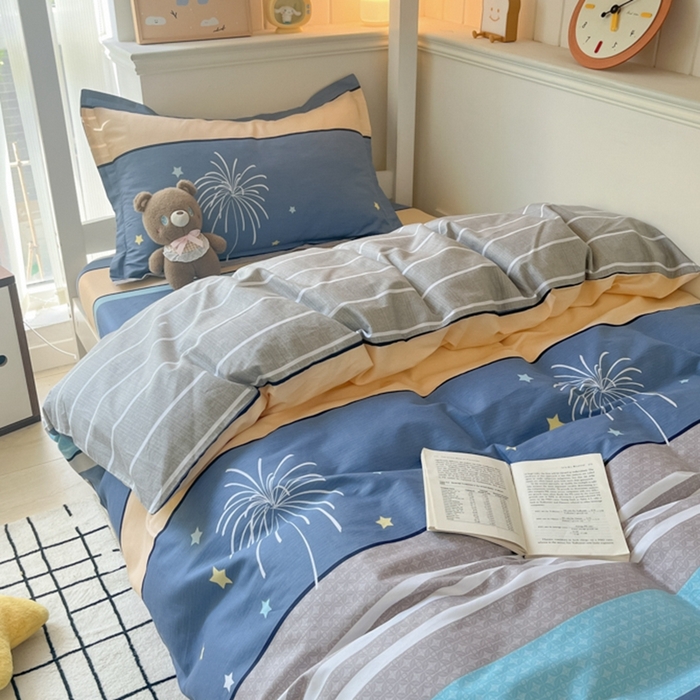 91家纺网 家纺一手货源 找家纺 （总）莱通家纺 2024新款12868印花学生宿舍三件套被芯六件套（有买家秀找商家）