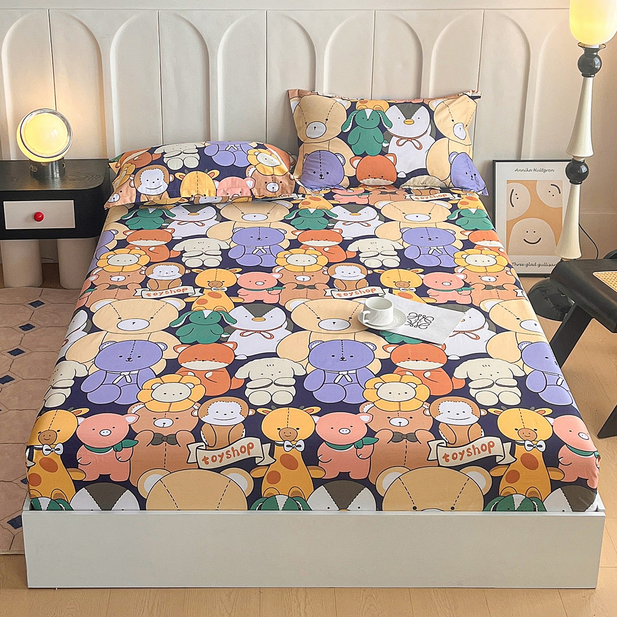 （总）金盛纺 2025新款13372全棉印花单品床笠