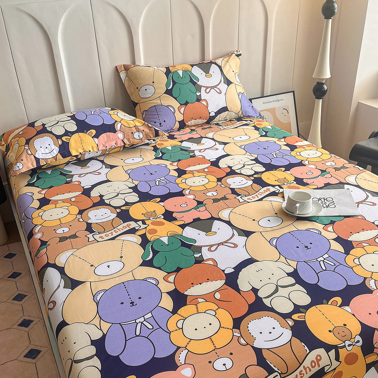 91家纺网 家纺一手货源 找家纺 （总）金盛纺 2025新款13372全棉印花单品床笠