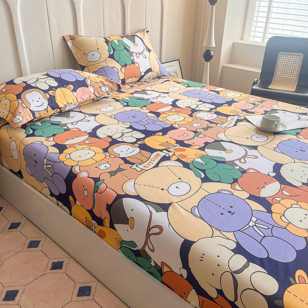 91家纺网 家纺一手货源 找家纺 （总）金盛纺 2025新款13372全棉印花单品床笠