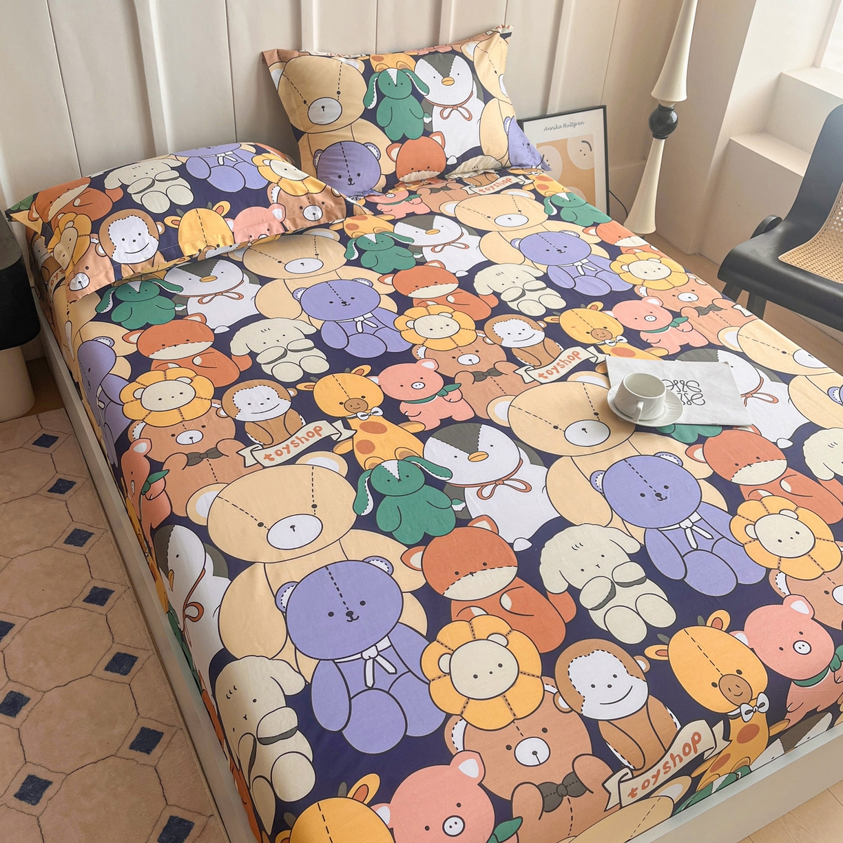 91家纺网 家纺一手货源 找家纺 （总）金盛纺 2025新款13372全棉印花单品床笠