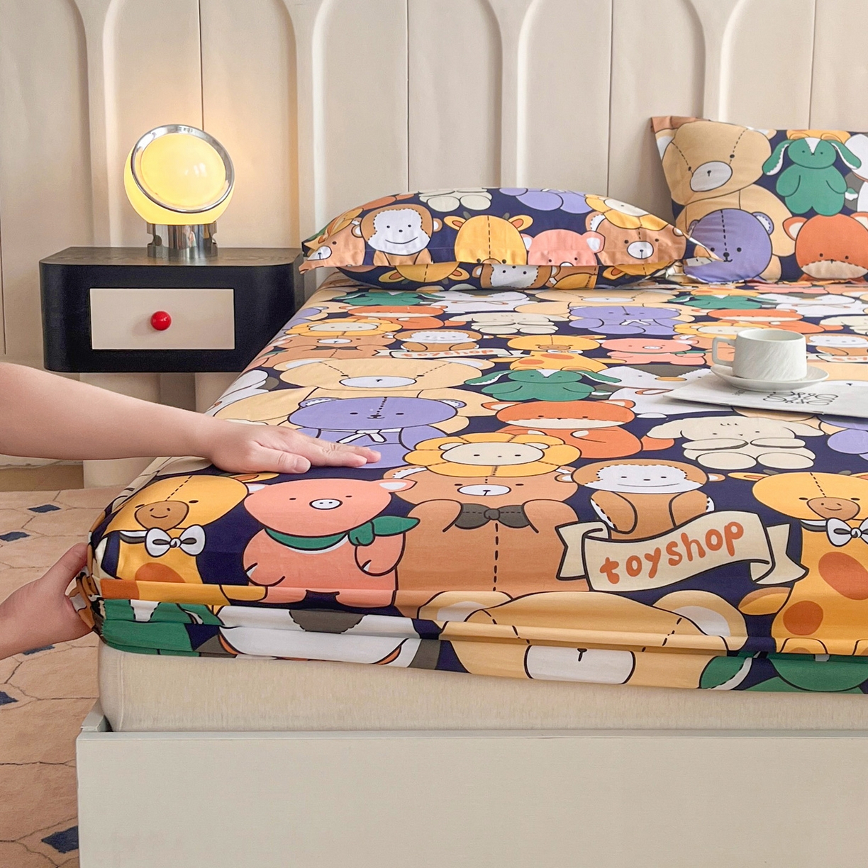 91家纺网 家纺一手货源 找家纺 （总）金盛纺 2025新款13372全棉印花单品床笠