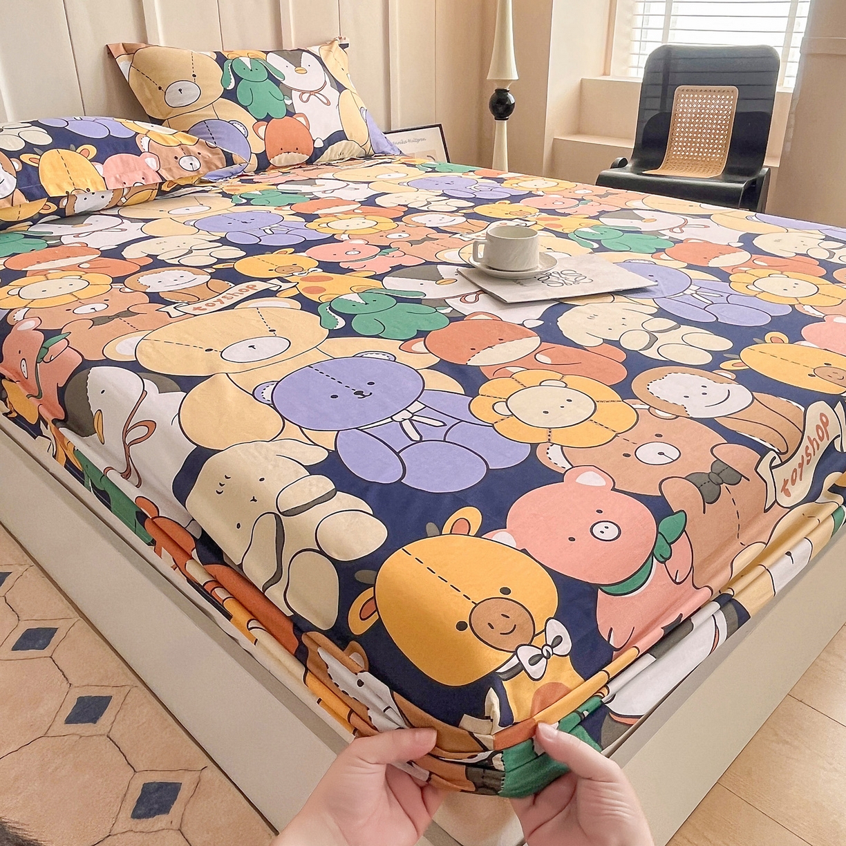 91家纺网 家纺一手货源 找家纺 （总）金盛纺 2025新款13372全棉印花单品床笠