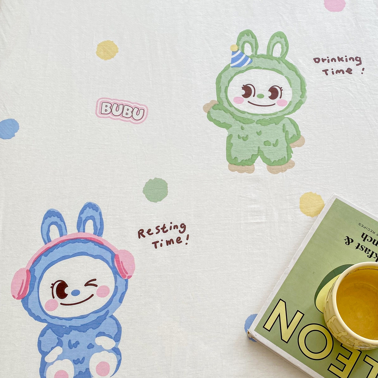 91家纺网 家纺一手货源 找家纺 金盛纺 2025新款13372全棉印花单品床单 彩萌布布