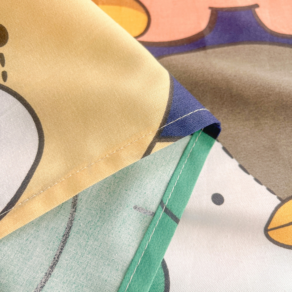 91家纺网 家纺一手货源 找家纺 金盛纺 2025新款13372全棉印花单品床单 动物联盟