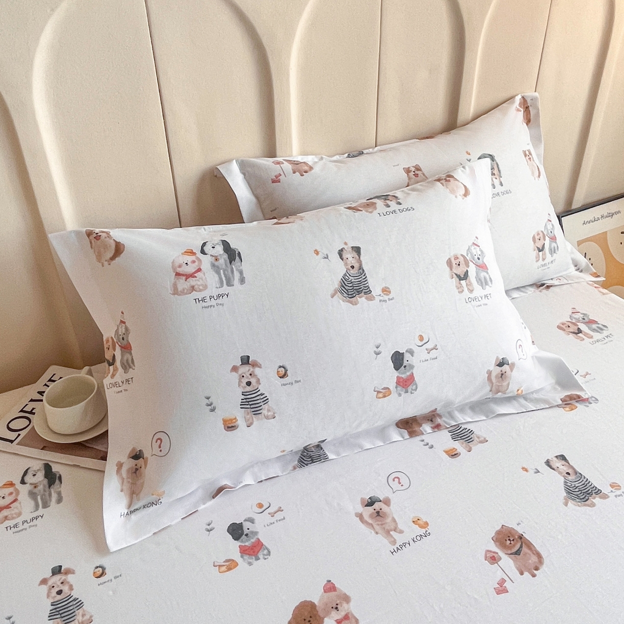 91家纺网 家纺一手货源 找家纺 金盛纺 2025新款13372全棉印花单品床单 欢乐家族