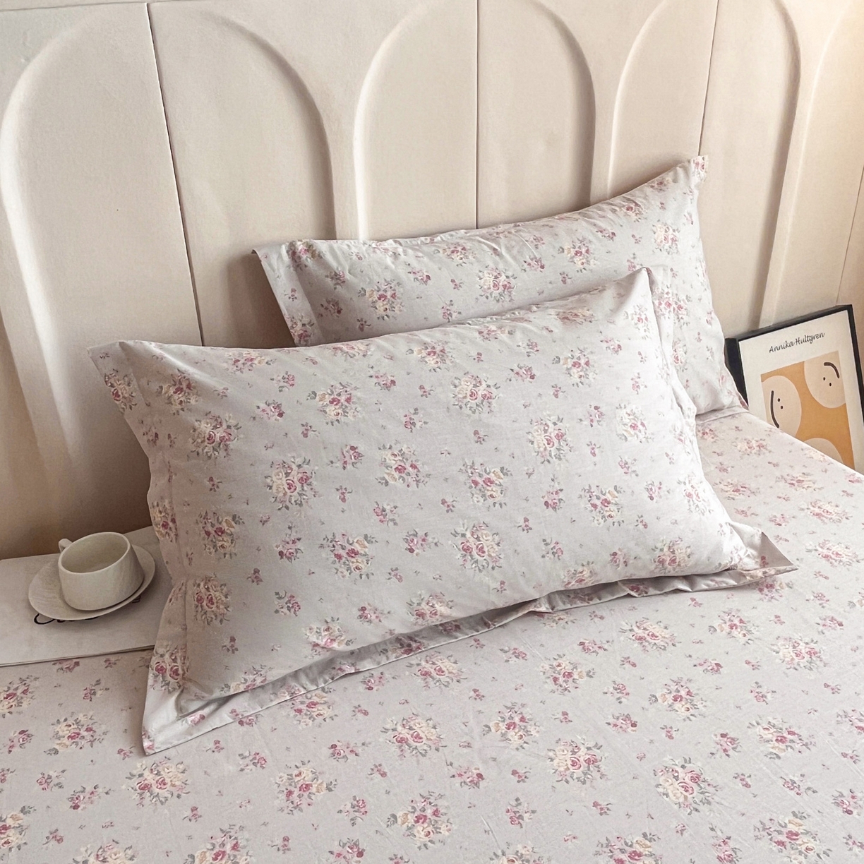 91家纺网 家纺一手货源 找家纺 金盛纺 2025新款13372全棉印花单品床单 浅浅花恋