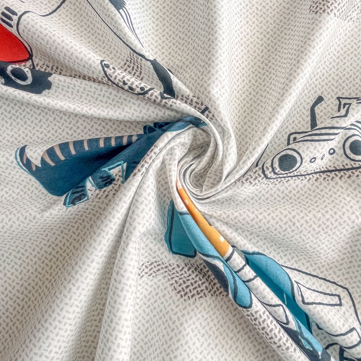 91家纺网 家纺一手货源 找家纺 金盛纺 2025新款13372全棉印花单品床单 顽皮恐龙