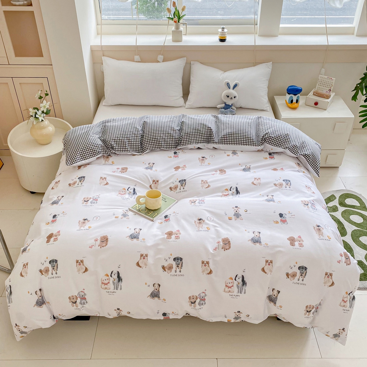 91家纺网 家纺一手货源 找家纺 金盛纺 2025新款13372全棉印花单品被套 欢乐家族