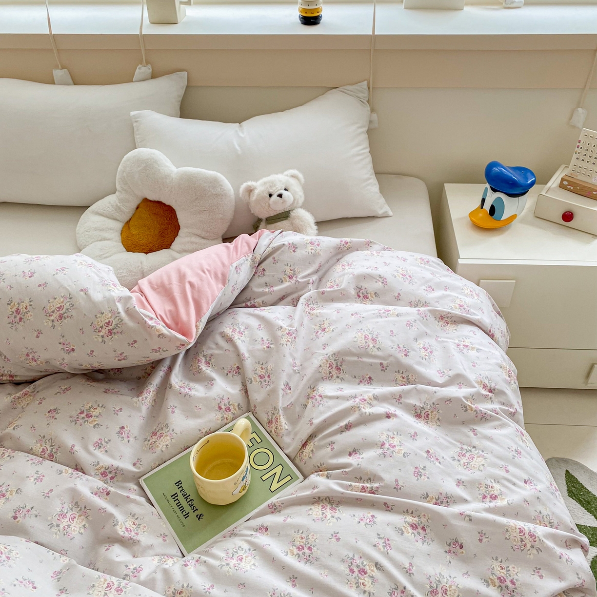 91家纺网 家纺一手货源 找家纺 金盛纺 2025新款13372全棉印花单品被套 浅浅花恋