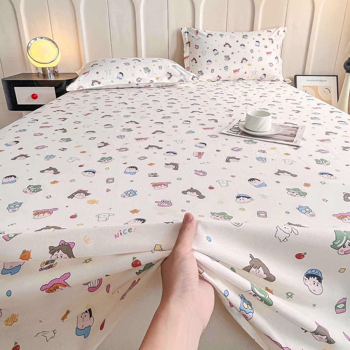 91家纺网 家纺一手货源 找家纺 金盛纺 2025新款13372全棉印花单品床单 新新一家