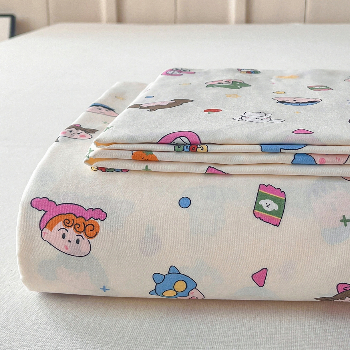 91家纺网 家纺一手货源 找家纺 金盛纺 2025新款13372全棉印花单品床单 新新一家