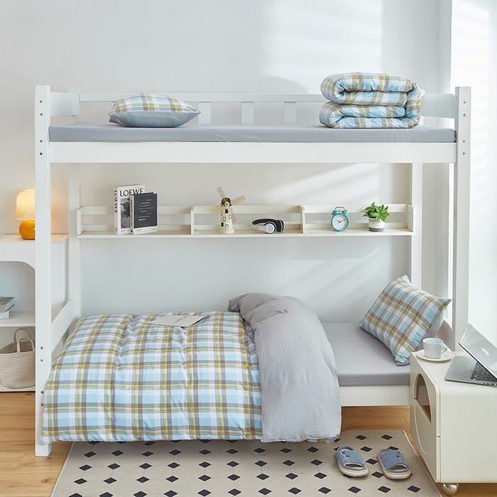 91家纺网 家纺一手货源 找家纺 （总）恒科家纺 2025新款亲肤舒适小清新水洗棉四件套学生六件套-学生款宿舍六件套