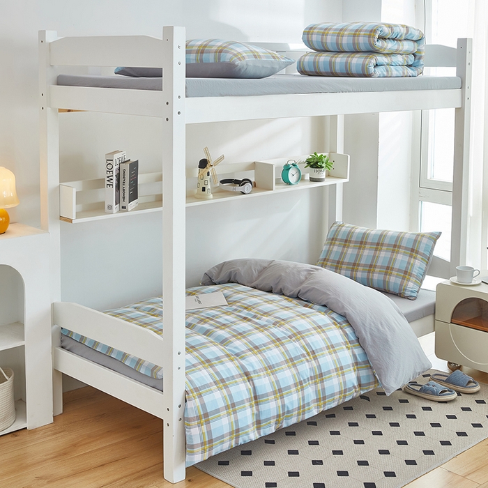 91家纺网 家纺一手货源 找家纺 （总）恒科家纺 2025新款亲肤舒适小清新水洗棉四件套学生六件套-学生款宿舍六件套