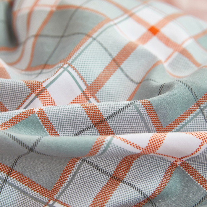 91家纺网 家纺一手货源 找家纺 恒科家纺 2025新款亲肤舒适小清新水洗棉四件套学生六件套-学生款宿舍六件套 格韵粉