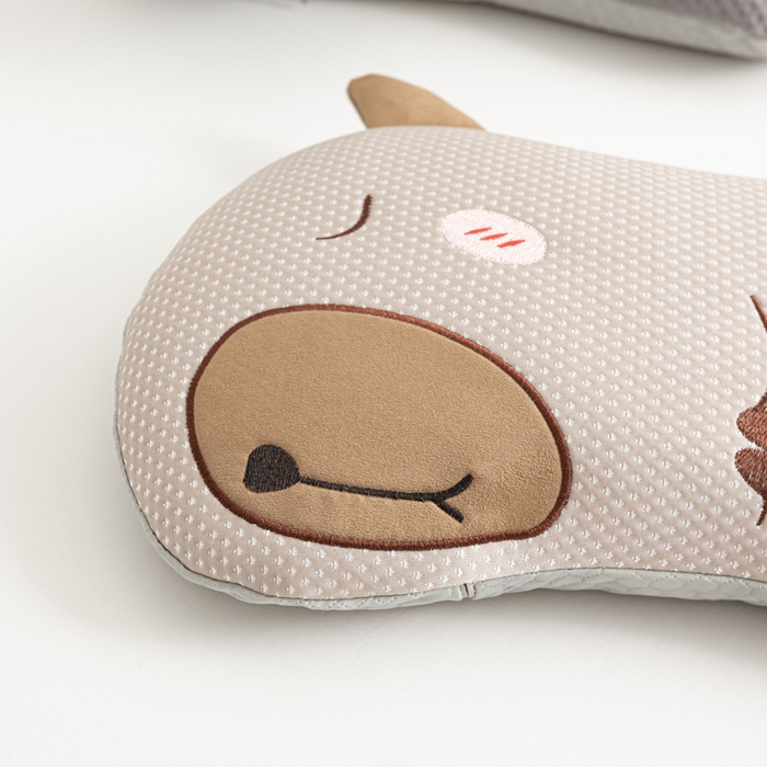 91家纺网 家纺一手货源 找家纺 萌番宝 2025新款冰豆豆卡通造型荞麦枕儿童枕学生枕枕头枕芯3050 咖色冰豆豆荞麦枕