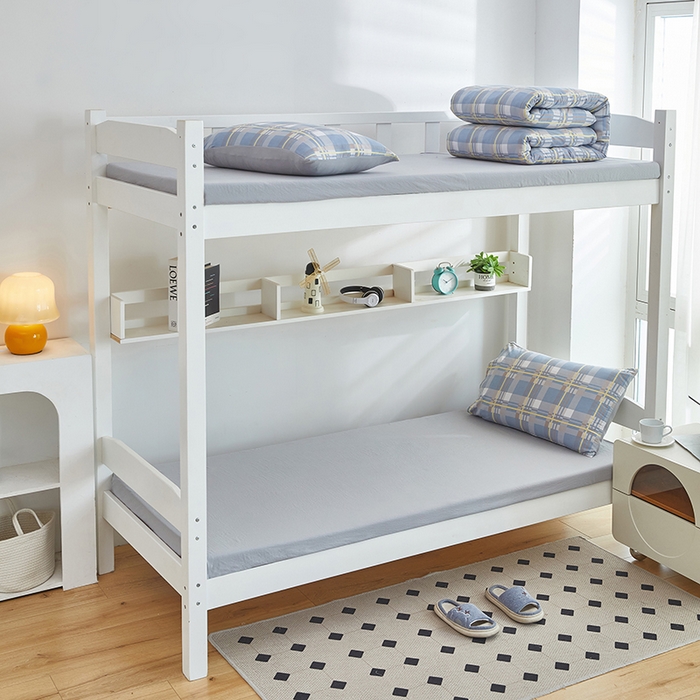 91家纺网 家纺一手货源 找家纺 恒科家纺 2025新款亲肤舒适小清新水洗棉四件套学生六件套-学生款宿舍六件套 莫妮兰