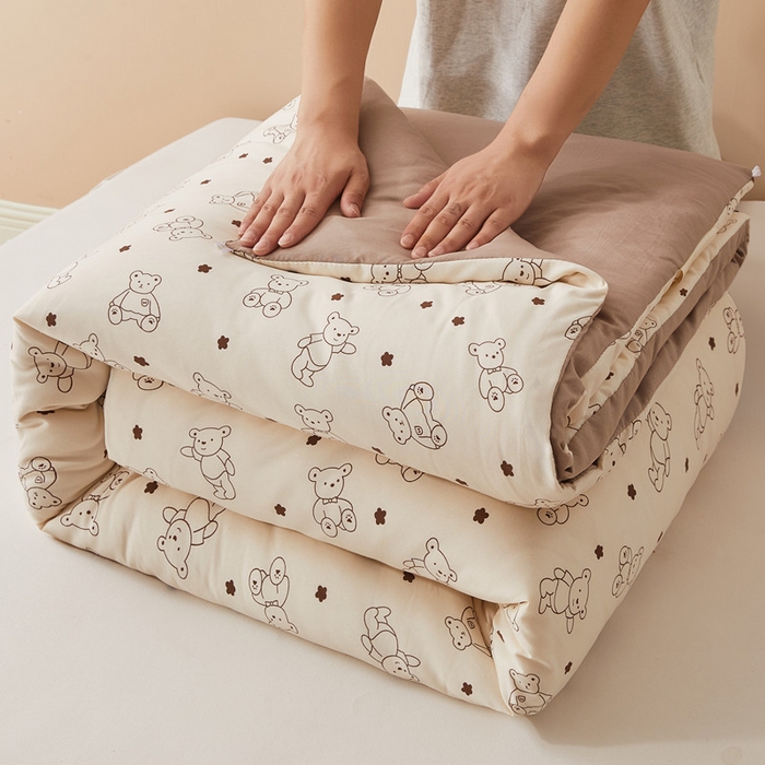 91家纺网 家纺一手货源 找家纺 爱屋及屋 2025新款小清新棉花被春秋被夏被被子被芯 小熊博士